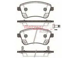 METZGER 1435.02 stabdžių trinkelių rinkinys, diskinis stabdys 
 Techninės priežiūros dalys -> Papildomas remontas
58101-1PA00