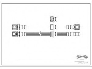 CORTECO 19032219 stabdžių žarnelė 
 Stabdžių sistema -> Stabdžių žarnelės
562037, 562042, 90473314, 562037