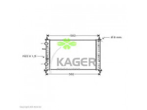 KAGER 31-0412 radiatorius, variklio aušinimas 
 Aušinimo sistema -> Radiatorius/alyvos aušintuvas -> Radiatorius/dalys
7767815