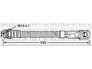 BORG & BECK BBH7106 stabdžių žarnelė 
 Stabdžių sistema -> Stabdžių žarnelės
MR370252
