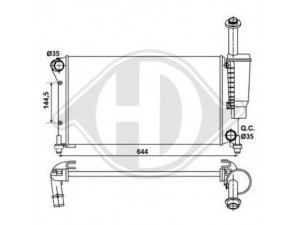 DIEDERICHS 8343404 radiatorius, variklio aušinimas 
 Aušinimo sistema -> Radiatorius/alyvos aušintuvas -> Radiatorius/dalys
51779915