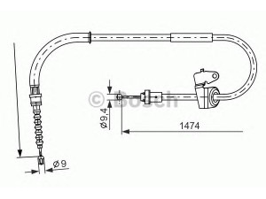 BOSCH 1 987 482 229 trosas, stovėjimo stabdys 
 Stabdžių sistema -> Valdymo svirtys/trosai
34 40 6 770 869, 34 40 6 770 869