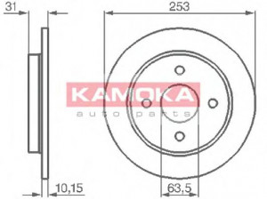 KAMOKA 103562 stabdžių diskas 
 Stabdžių sistema -> Diskinis stabdys -> Stabdžių diskas
1630149, 1637969, 1659810, 5022666