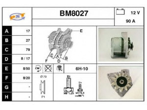 SNRA BM8027 kintamosios srovės generatorius
12311713363, 12311717078, 12411713363