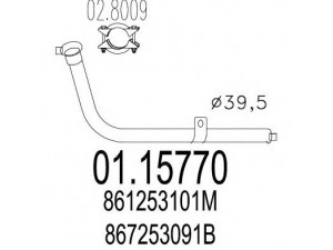 MTS 01.15770 išleidimo kolektorius 
 Išmetimo sistema -> Išmetimo vamzdžiai
861253101M, 867253091B, 867253091C