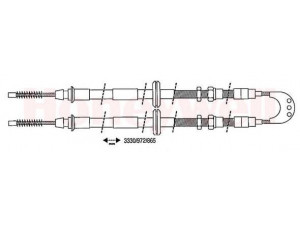 BENDIX 431194B trosas, stovėjimo stabdys 
 Stabdžių sistema -> Valdymo svirtys/trosai
1644433, 6120901, 6139438, 83BB2A603AE