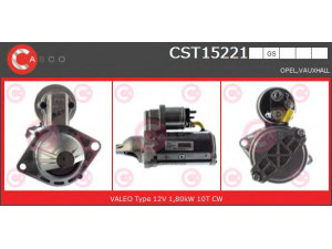 CASCO CST15221GS starteris 
 Elektros įranga -> Starterio sistema -> Starteris
55564491, 55221292, 60105011, 6202105