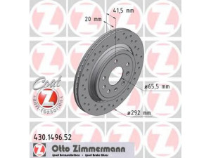 ZIMMERMANN 430.1496.52 stabdžių diskas 
 Stabdžių sistema -> Diskinis stabdys -> Stabdžių diskas
468 364 90, 717 725 48, 569 114