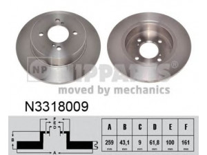 NIPPARTS N3318009 stabdžių diskas 
 Stabdžių sistema -> Diskinis stabdys -> Stabdžių diskas
55611-71L00, 55611-71L01