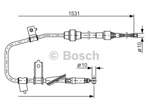 BOSCH 1 987 477 788 trosas, stovėjimo stabdys 
 Stabdžių sistema -> Valdymo svirtys/trosai
47510-SK3-E12, GVC 9023 57