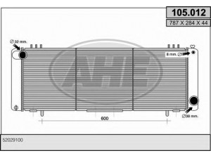 AHE 105.012 radiatorius, variklio aušinimas 
 Aušinimo sistema -> Radiatorius/alyvos aušintuvas -> Radiatorius/dalys
52029100