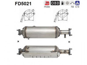 AS FD5021 suodžių / kietųjų dalelių filtras, išmetimo sistema 
 Išmetimo sistema -> Suodžių/dalelių filtras
2899027290