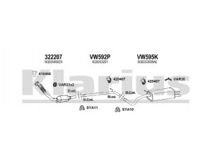 KLARIUS 780208U išmetimo sistema 
 Išmetimo sistema -> Išmetimo sistema, visa