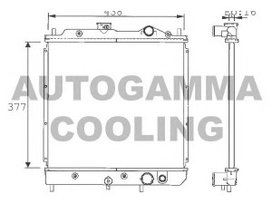 AUTOGAMMA 101434 radiatorius, variklio aušinimas 
 Aušinimo sistema -> Radiatorius/alyvos aušintuvas -> Radiatorius/dalys
MB538540, MB660364, MB660386