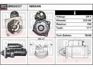DELCO REMY DRS3237 starteris 
 Elektros įranga -> Starterio sistema -> Starteris
23300-C8601, 23300-C8604, S25-156