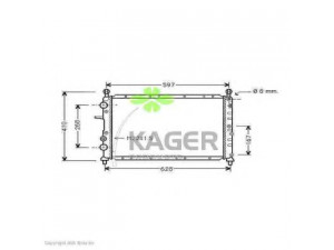 KAGER 31-2075 radiatorius, variklio aušinimas 
 Aušinimo sistema -> Radiatorius/alyvos aušintuvas -> Radiatorius/dalys
46404422, 46421463