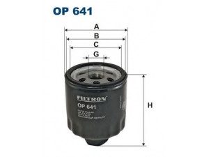 FILTRON OP641 alyvos filtras 
 Techninės priežiūros dalys -> Techninės priežiūros intervalai
030 115 561 L, 030115561AA, 030115561AB