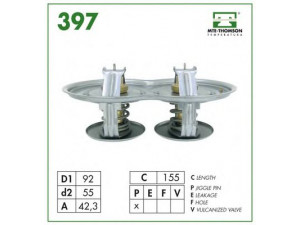 MTE-THOMSON 397.80 termostatas, aušinimo skystis 
 Aušinimo sistema -> Termostatas/tarpiklis -> Thermostat
1347594, 1404925