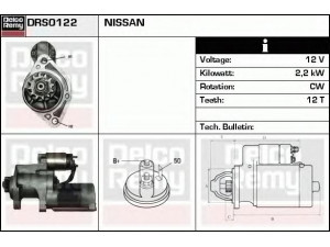 DELCO REMY DRS0122 starteris 
 Elektros įranga -> Starterio sistema -> Starteris
M2TS0571, M2TS0575, 23300-VK500