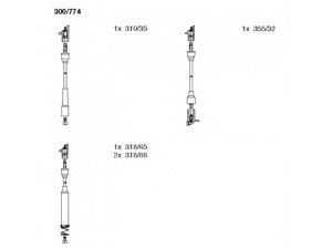 BREMI 300/774 uždegimo laido komplektas 
 Kibirkšties / kaitinamasis uždegimas -> Uždegimo laidai/jungtys
1612501, 1612642, 90350551