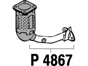 FENNO P4867 išleidimo kolektorius 
 Išmetimo sistema -> Išmetimo vamzdžiai
Cat repair pipe