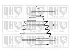 QUINTON HAZELL QJB2741 gofruotoji membrana, kardaninis velenas 
 Ratų pavara -> Gofruotoji membrana
3293.06, 95 675 04880, 3293.06