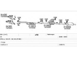 MTS C050172000873 išmetimo sistema 
 Išmetimo sistema -> Išmetimo sistema, visa