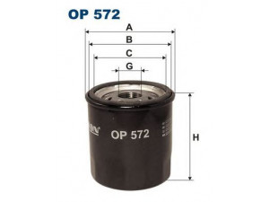FILTRON OP572 alyvos filtras 
 Techninės priežiūros dalys -> Techninės priežiūros intervalai
OK105, OK174, 1109AZ, 1109Y4, 16 115 403 80