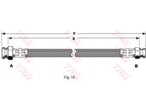 TRW PHA186 stabdžių žarnelė 
 Stabdžių sistema -> Stabdžių žarnelės
4621079916, 4621401A16, 4621401E00