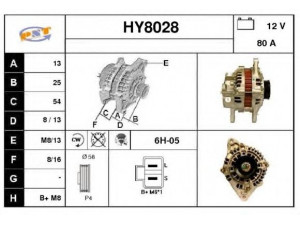 SNRA HY8028 kintamosios srovės generatorius 
 Elektros įranga -> Kint. sr. generatorius/dalys -> Kintamosios srovės generatorius
3730022600
