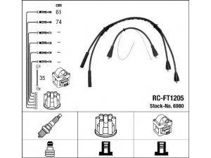 NGK 6980 uždegimo laido komplektas 
 Kibirkšties / kaitinamasis uždegimas -> Uždegimo laidai/jungtys
43 80 72 2, 58 88 33 0, 43 80 72 2