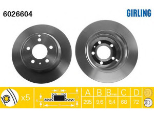 GIRLING 6026604 stabdžių diskas 
 Dviratė transporto priemonės -> Stabdžių sistema -> Stabdžių diskai / priedai
271794, 2717940, 31262099, 9140144