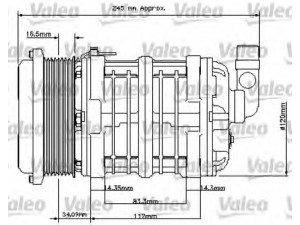 VALEO 815826 kompresorius, oro kondicionierius