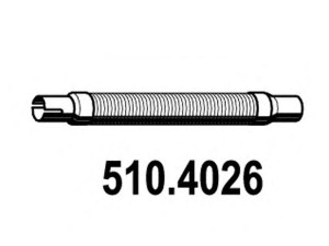 ASSO 510.4026 lanksti žarna, išmetimo sistema