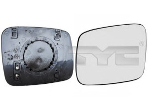 TYC 337-0088-1 veidrodėlio stiklas, išorinis veidrodėlis 
 Kėbulas -> Keleivių kabina -> Veidrodėlis
701857521A
