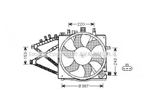 AVA QUALITY COOLING OL7521 ventiliatorius, radiatoriaus 
 Aušinimo sistema -> Oro aušinimas
1314473, 1341334, 09129965, 13100384