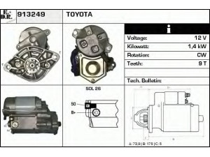 EDR 913249 starteris 
 Elektros įranga -> Starterio sistema -> Starteris