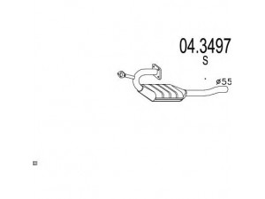 MTS 04.3497 katalizatoriaus keitiklis 
 Išmetimo sistema -> Katalizatoriaus keitiklis