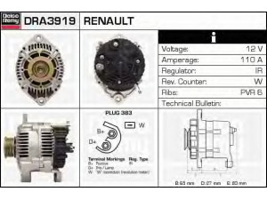 DELCO REMY DRA3919 kintamosios srovės generatorius 
 Elektros įranga -> Kint. sr. generatorius/dalys -> Kintamosios srovės generatorius
7700424597, 7701499605, 7701499606