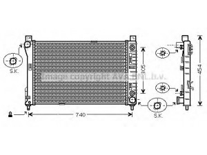 AVA QUALITY COOLING MS2339 radiatorius, variklio aušinimas 
 Aušinimo sistema -> Radiatorius/alyvos aušintuvas -> Radiatorius/dalys
2035000703, 2035002503