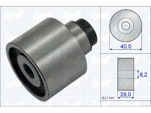 IPD 15-3802 kreipiantysis skriemulys, paskirstymo diržas 
 Diržinė pavara -> Paskirstymo diržas/komplektas -> Laisvasis/kreipiamasis skriemulys
03L 109 244 G