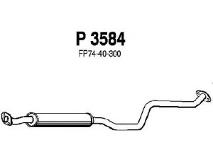 FENNO P3584 vidurinis duslintuvas 
 Išmetimo sistema -> Duslintuvas
FP74-40-300