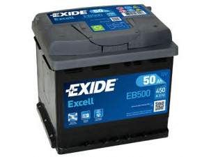 EXIDE _EB500 starterio akumuliatorius; starterio akumuliatorius 
 Elektros įranga -> Akumuliatorius
606777030, 517630950, 7 711 355 484