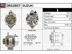 DELCO REMY DRA3927 kintamosios srovės generatorius 
 Elektros įranga -> Kint. sr. generatorius/dalys -> Kintamosios srovės generatorius
31400-77E10