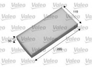 VALEO 698878 filtras, salono oras 
 Techninės priežiūros dalys -> Techninės priežiūros intervalai
7701409324