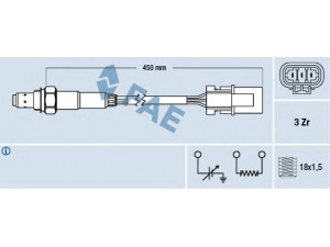 FAE 77122 lambda jutiklis 
 Variklis -> Variklio elektra
22690-0W000, 22690-1N000, 22690-1N400