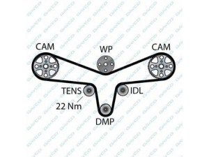 DAYCO 94835 paskirstymo diržas 
 Techninės priežiūros dalys -> Papildomas remontas
078109119C, 078109119G, 078109119H