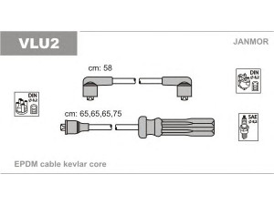 JANMOR VLU2 uždegimo laido komplektas 
 Kibirkšties / kaitinamasis uždegimas -> Uždegimo laidai/jungtys
272194/3203926