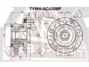 ASVA TYWH-ACA30MF rato stebulė 
 Ašies montavimas/vairavimo mechanizmas/ratai -> Rato stebulė/montavimas -> Rato stebulė
43550-02020, 43550-42020