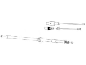 CEF CT02133 trosas, stovėjimo stabdys 
 Stabdžių sistema -> Valdymo svirtys/trosai
4745F6, 96032560, 4745F6, 96032560